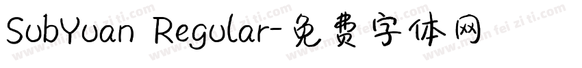 SubYuan Regular字体转换
